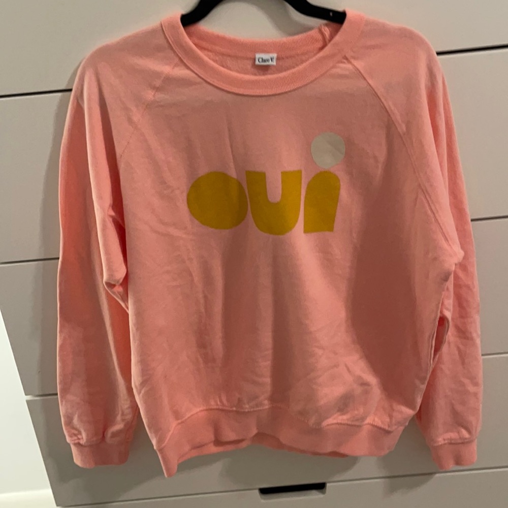 Clare V. Sweatshirt. Size small. New with tags. Mellon pink